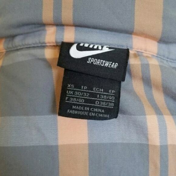 Nike Firefly Gray and Orange Plaid Zip-up Jacket with Hood XS - Picture 7 of 7